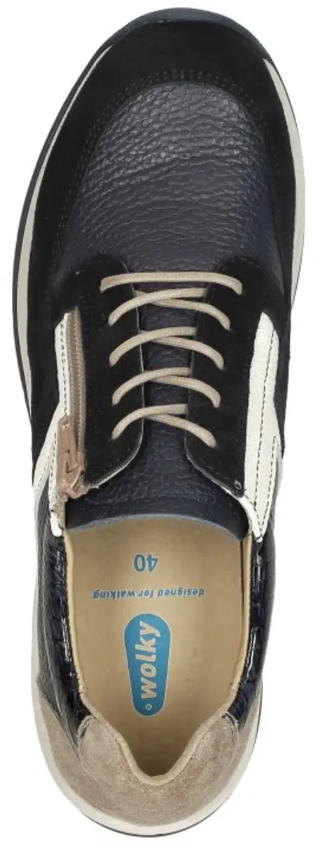 Wolky Comrie Torello Denim Veterschoenen - Donkerblauw - afbeelding 4 van 6