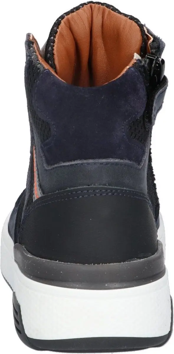 Braqeez 423944-529 Jongens Hoge Sneakers - 34 - Blauw/Oranje