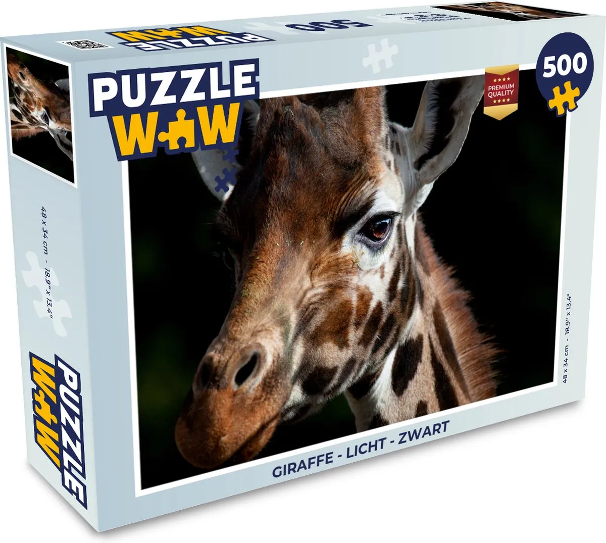 PuzzleWow Giraffe Legpuzzel 500 Stuks - Multicolor
