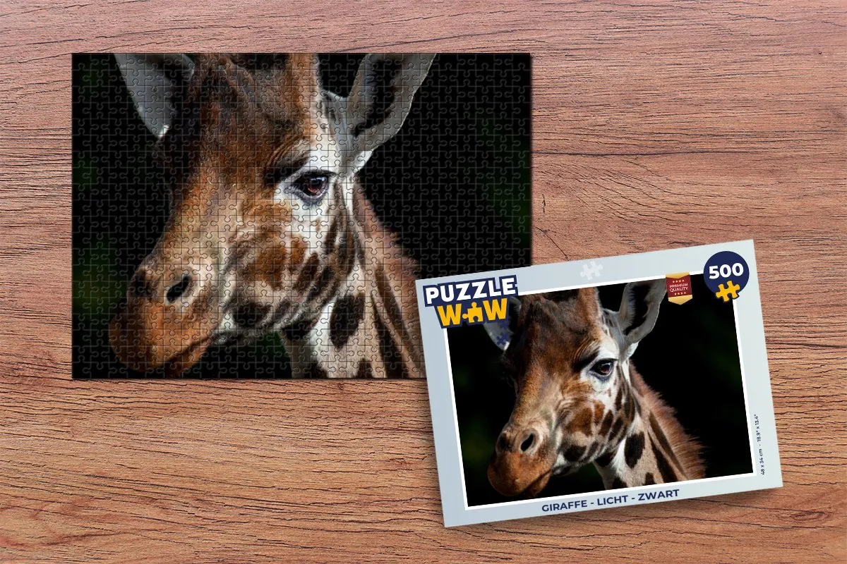PuzzleWow Giraffe Legpuzzel 500 Stuks - Multicolor