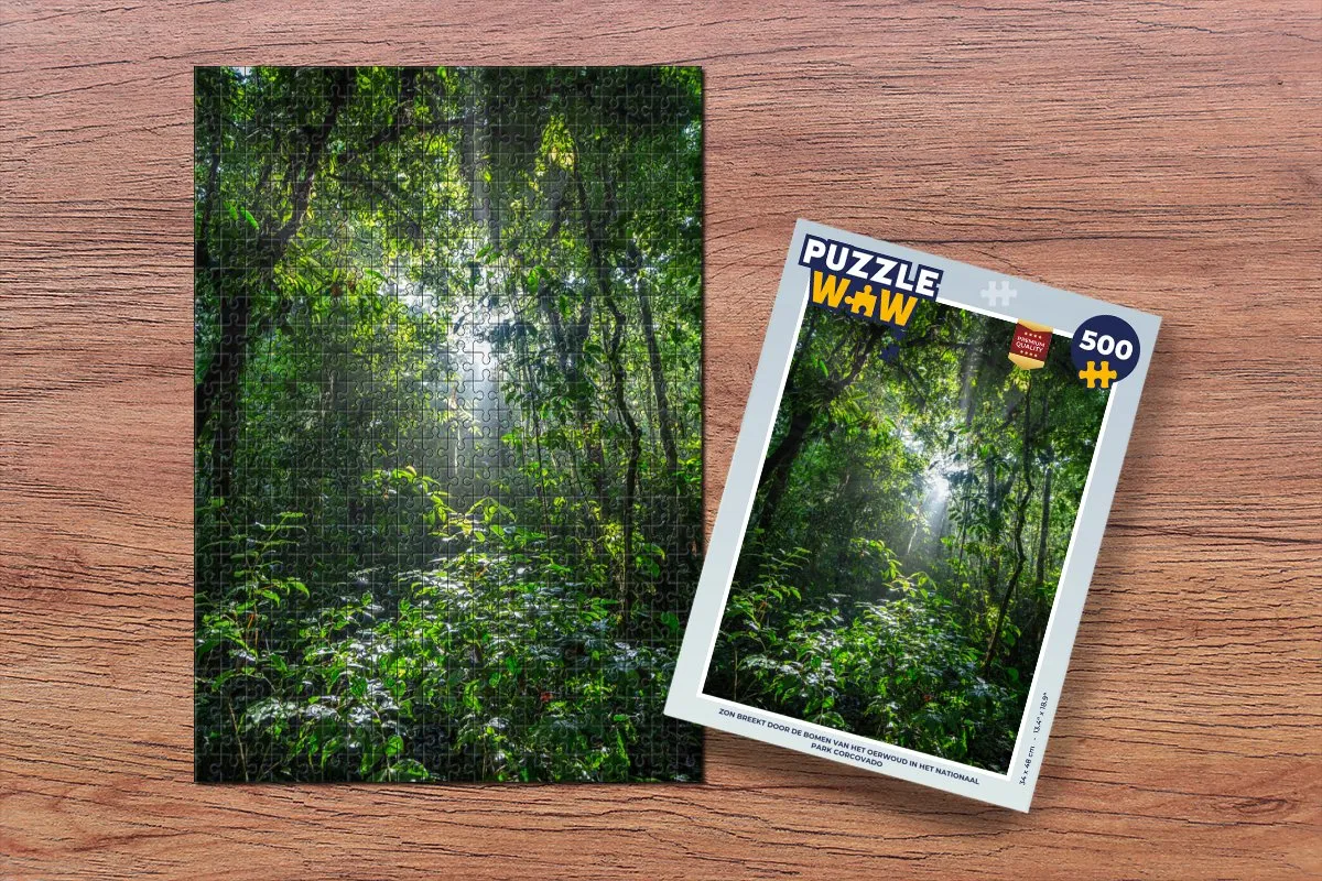 PuzzleWow Legpuzzel 500 Stuks - Corcovado Oerwoud - Multicolor