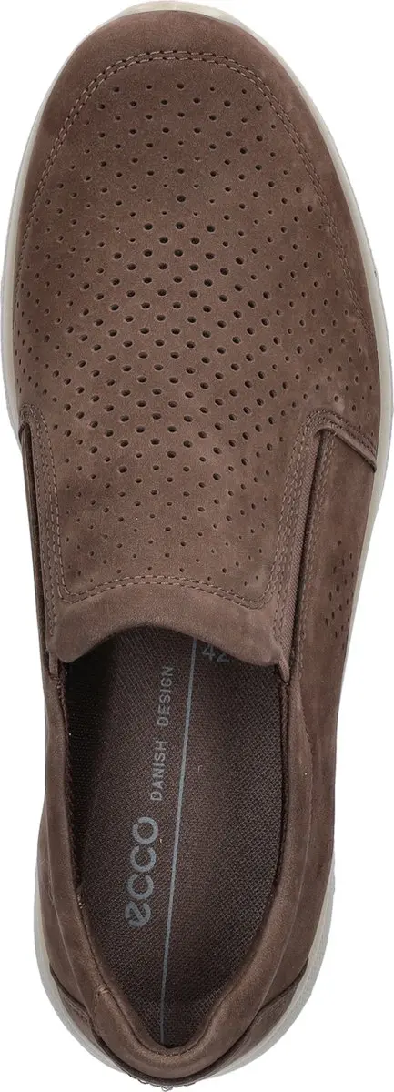 ECCO Irving leren heren instappers - Bruin - Maat 45 - Uitneembare zool