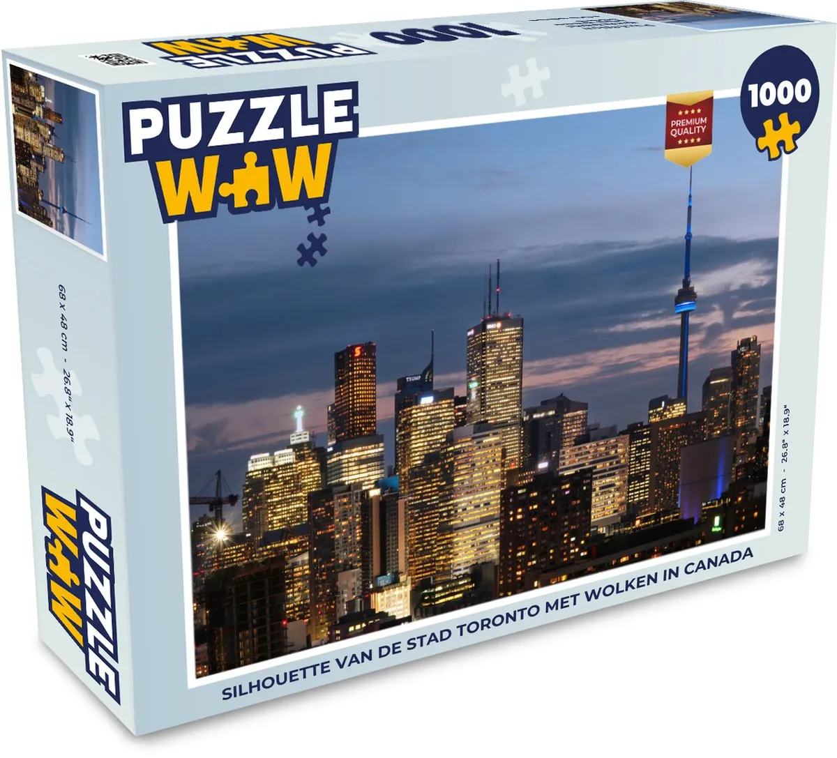 PuzzleWow Toronto Puzzel 1000 Stuks - Multicolor
