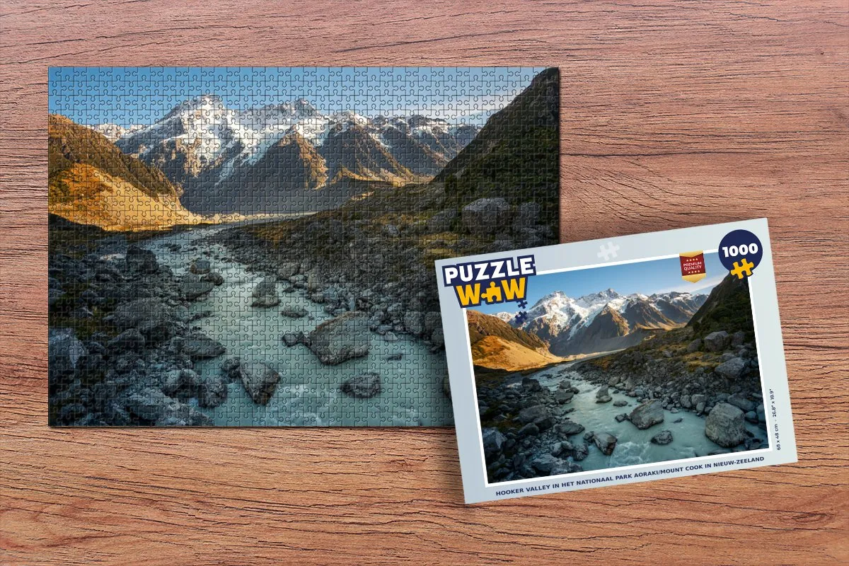PuzzleWow Hooker Valley Legpuzzel 1000 Stuks - Multicolor