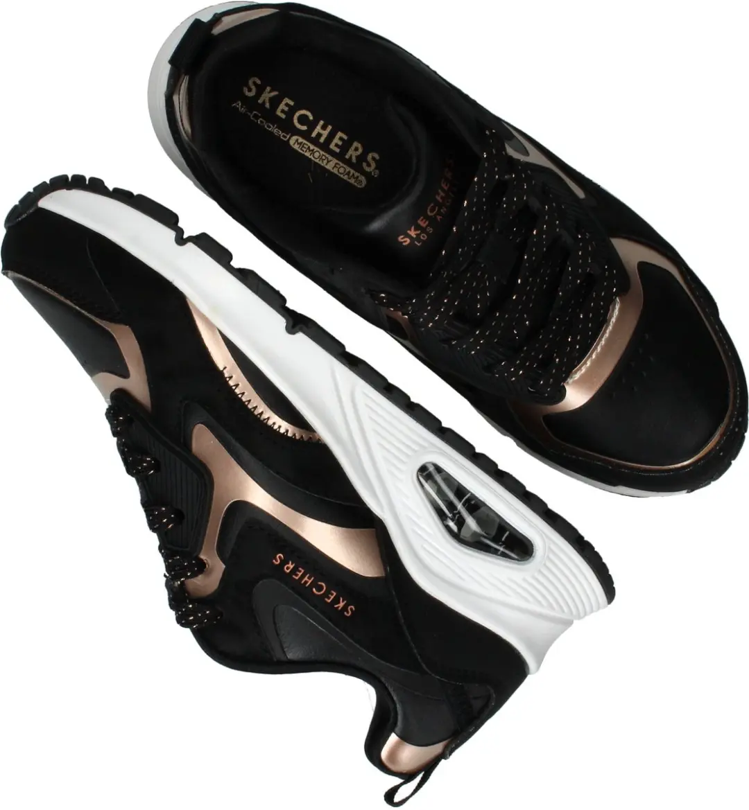 Skechers Uno Gen1 Meisjes Sneakers 310547L - Black - afbeelding 5 van 6