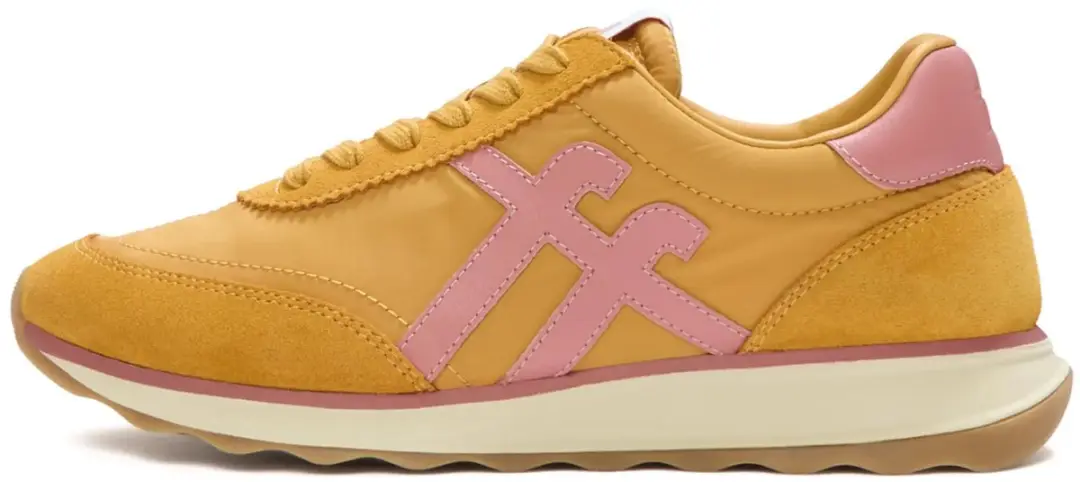 FitFlop FitFlop Retro-Q FF Fabric/Suede Sneakers ROZE