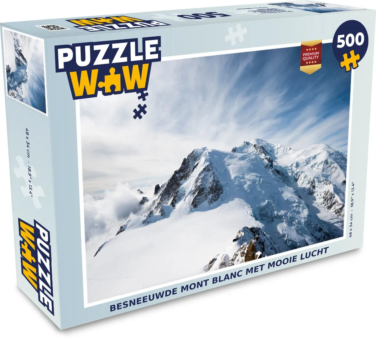 PuzzleWow Besneeuwde Mont Blanc Legpuzzel 500 Stuks