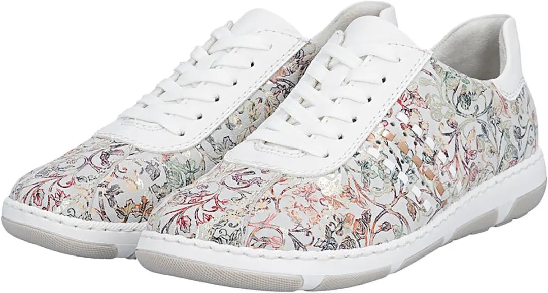 Rieker Lage Leren Sneakers Mirror - 39 - Veelkleurig