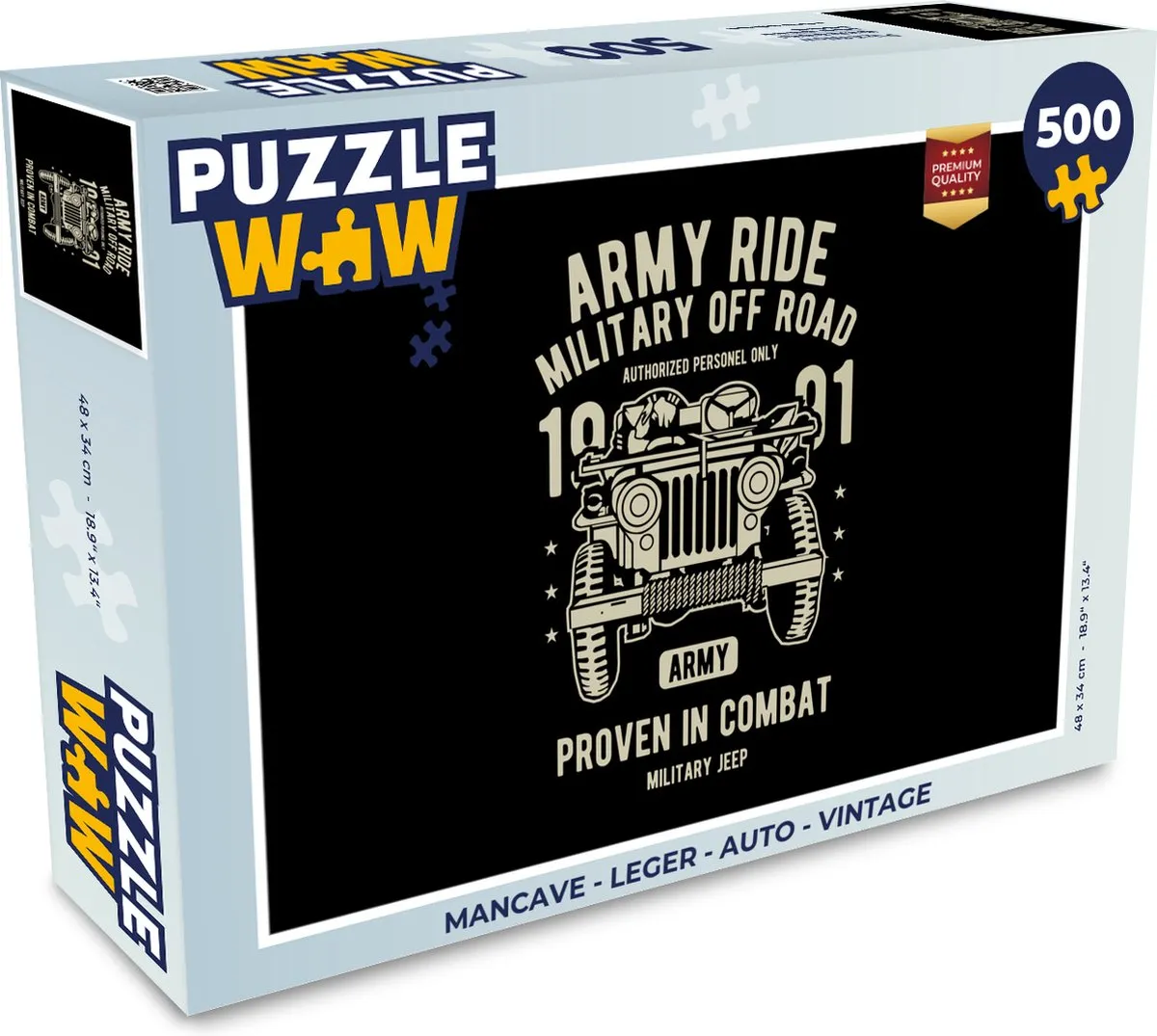 PuzzleWow Mancave Legpuzzel 500 Stuks - Multicolor