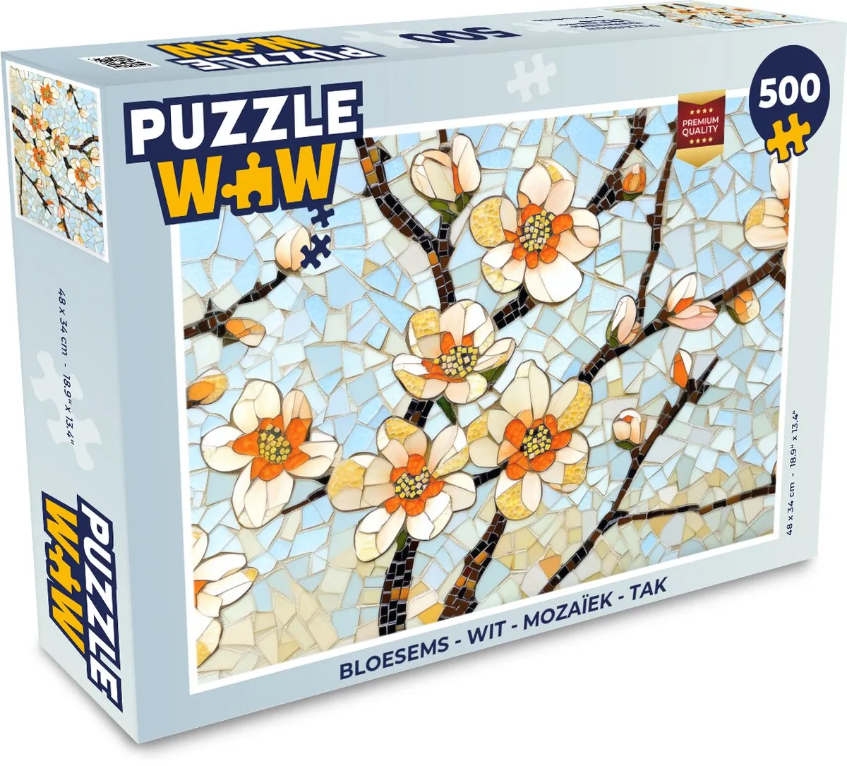 PuzzleWow Bloesems Mozaïek Legpuzzel 500 Stuks