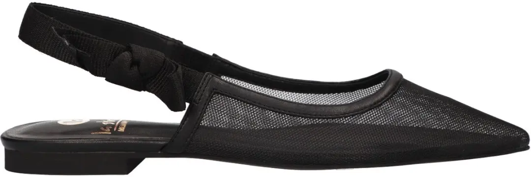 La Strada Slingback Zwart Mesh