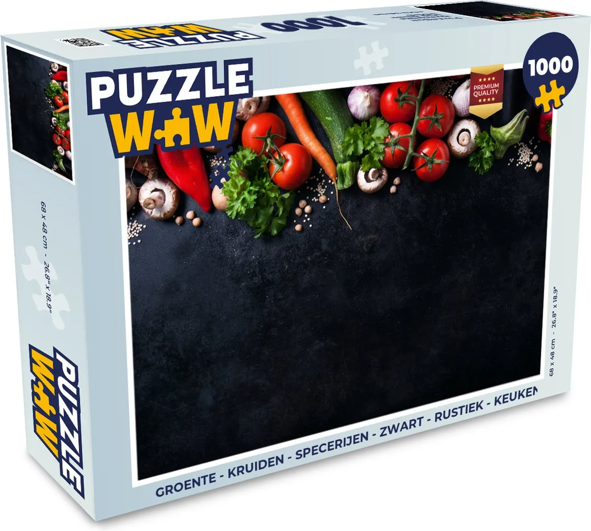 PuzzleWow Rustieke Groente Kruiden Specerijen Legpuzzel 1000 Stuks - Multicolor