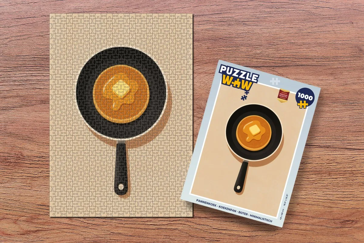 PuzzleWow Pannenkoek Legpuzzel 1000 Stuks