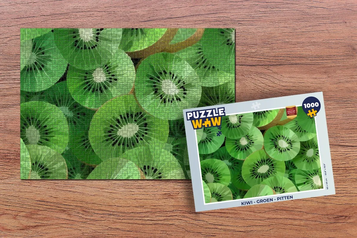 PuzzleWow Legpuzzel Kiwi 1000 Stuks - Groen
