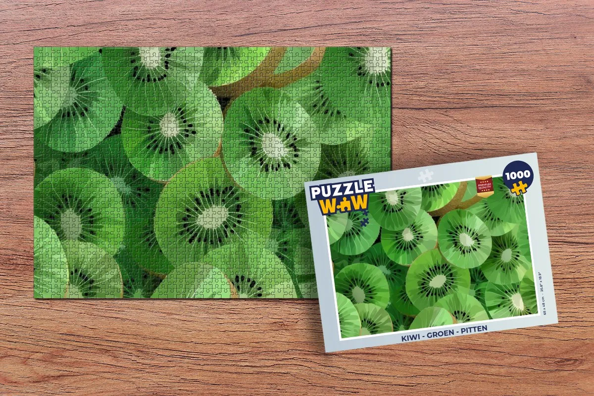 PuzzleWow Legpuzzel Kiwi 1000 Stuks - Groen