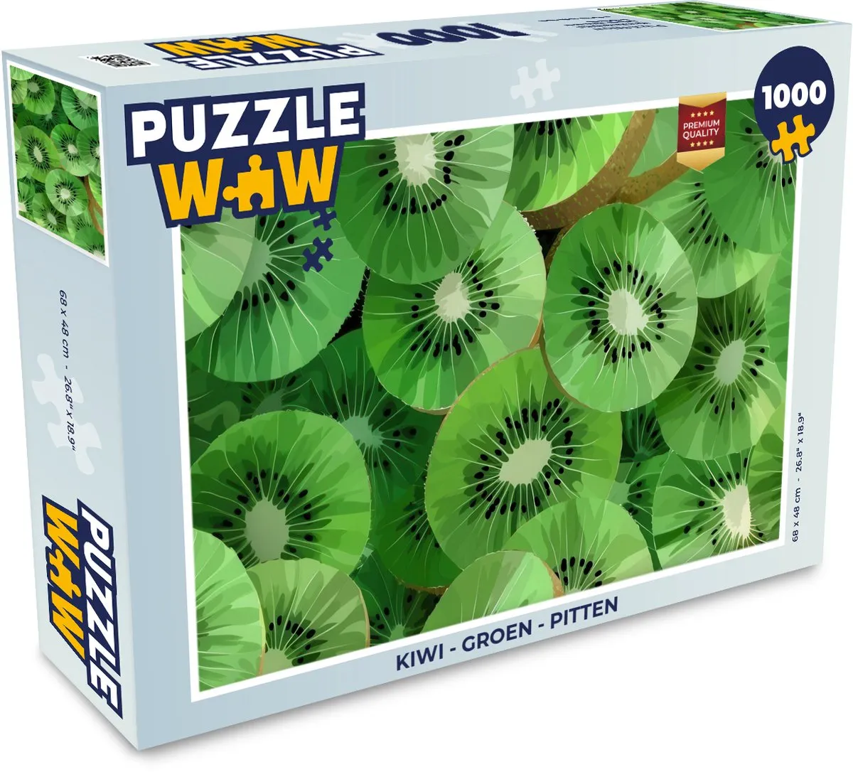 PuzzleWow Legpuzzel Kiwi 1000 Stuks - Groen