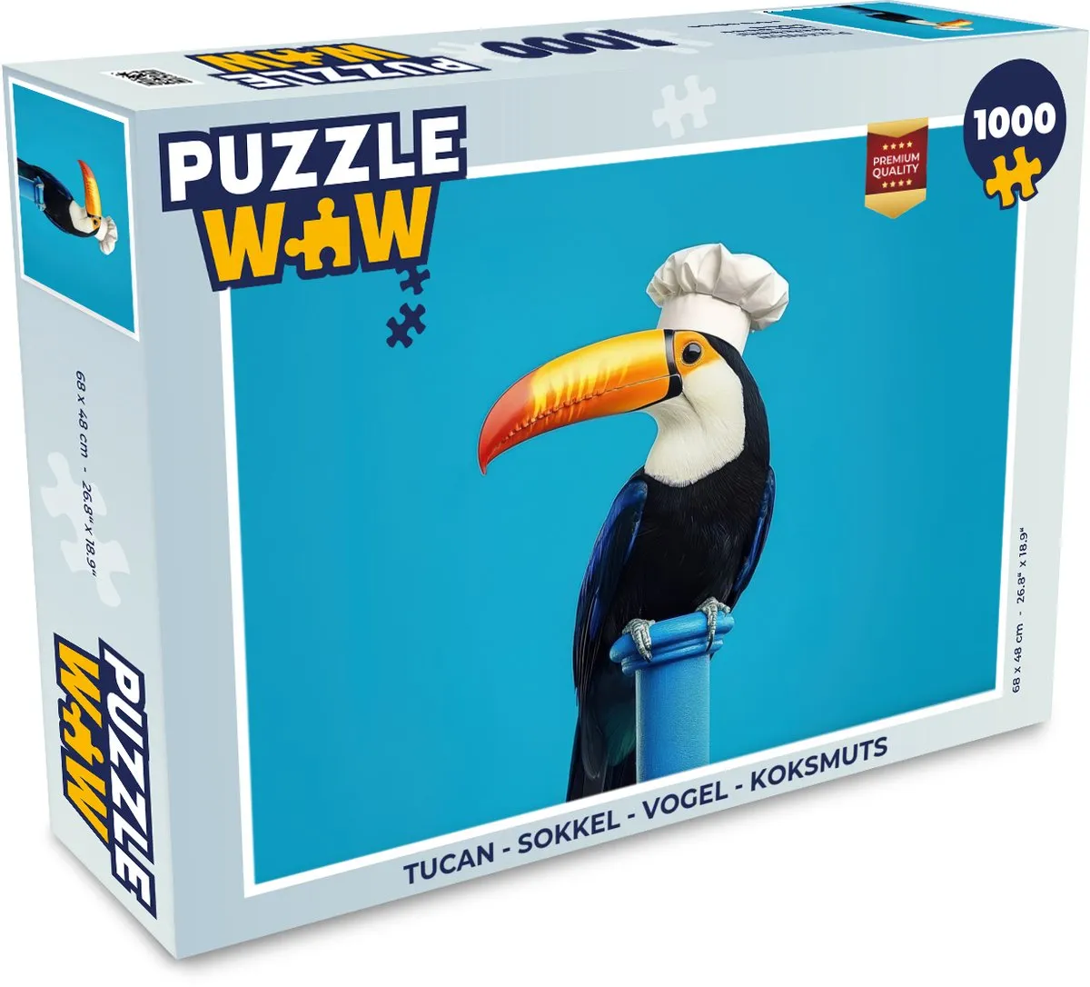 PuzzleWow Tucan Legpuzzel 1000 Stuks - Koksmuts Toekan