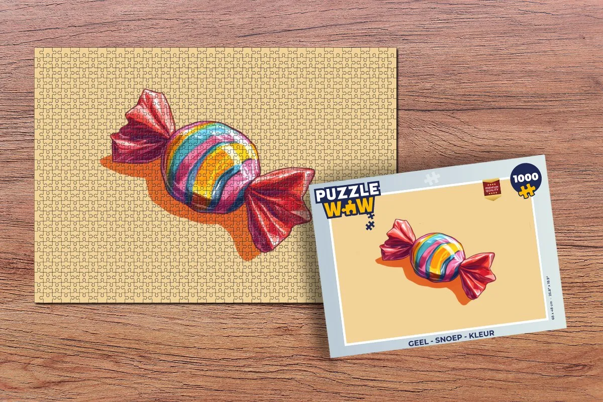 PuzzleWow Legpuzzel 1000 Stuks - Geel