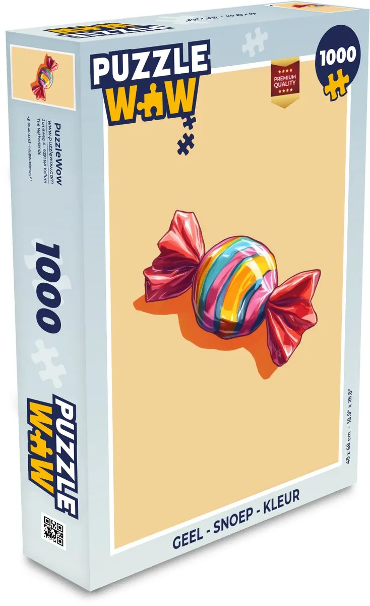 PuzzleWow Legpuzzel 1000 Stuks - Geel
