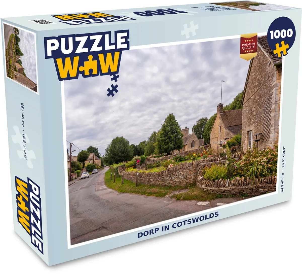 PuzzleWow Dorp in Cotswolds Legpuzzel 1000 Stuks - Multicolor