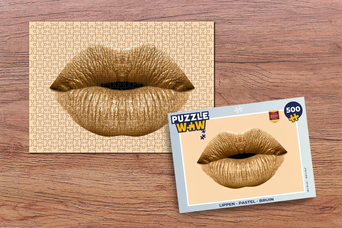 PuzzleWow Lippen Pastel Legpuzzel 500 Stuks - Multicolor