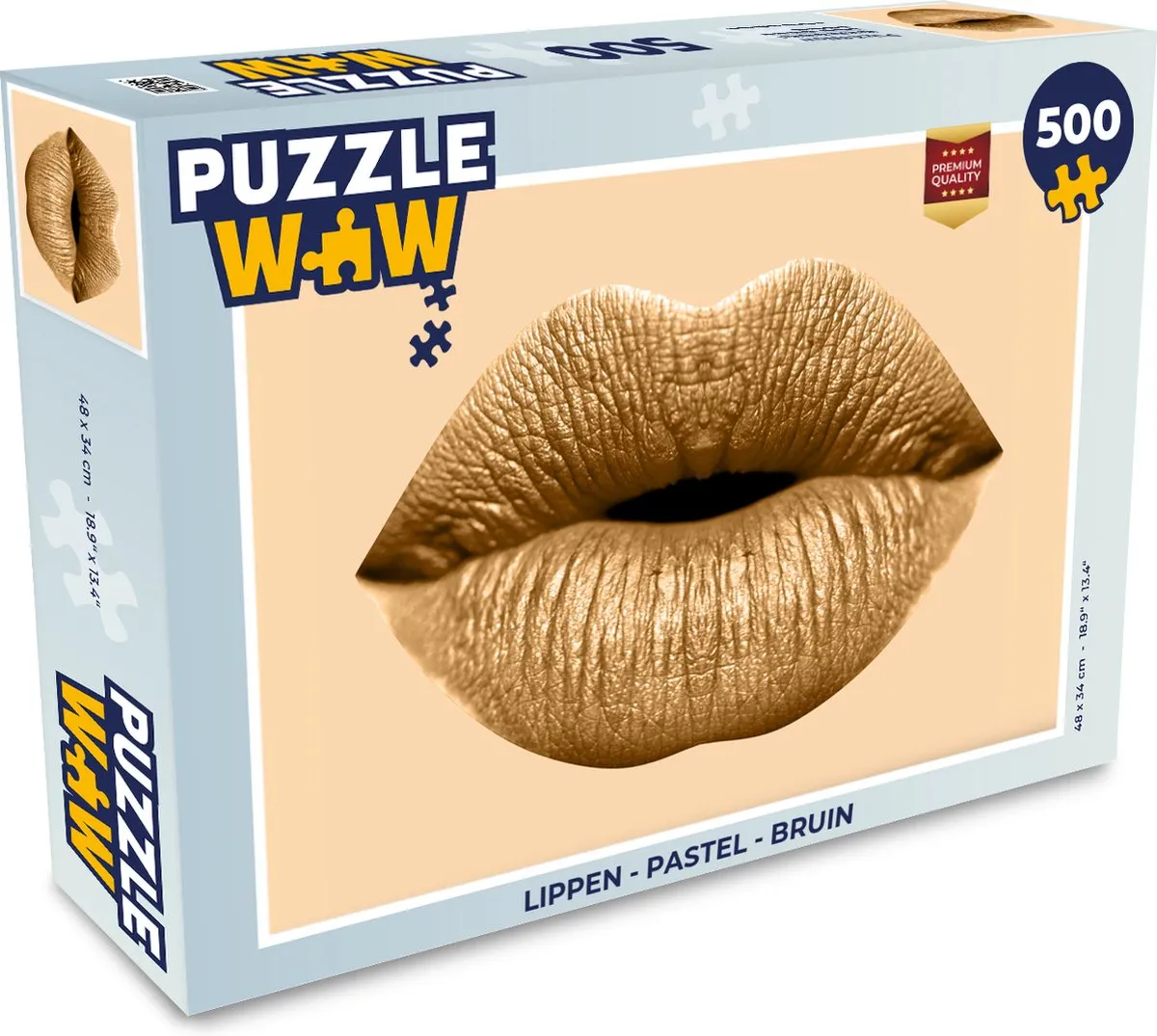 PuzzleWow Lippen Pastel Legpuzzel 500 Stuks - Multicolor