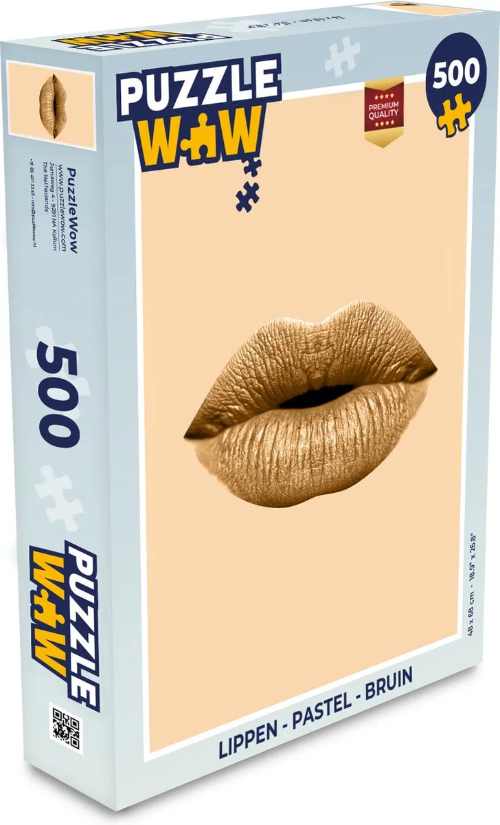PuzzleWow Lippen Pastel Legpuzzel 500 Stuks