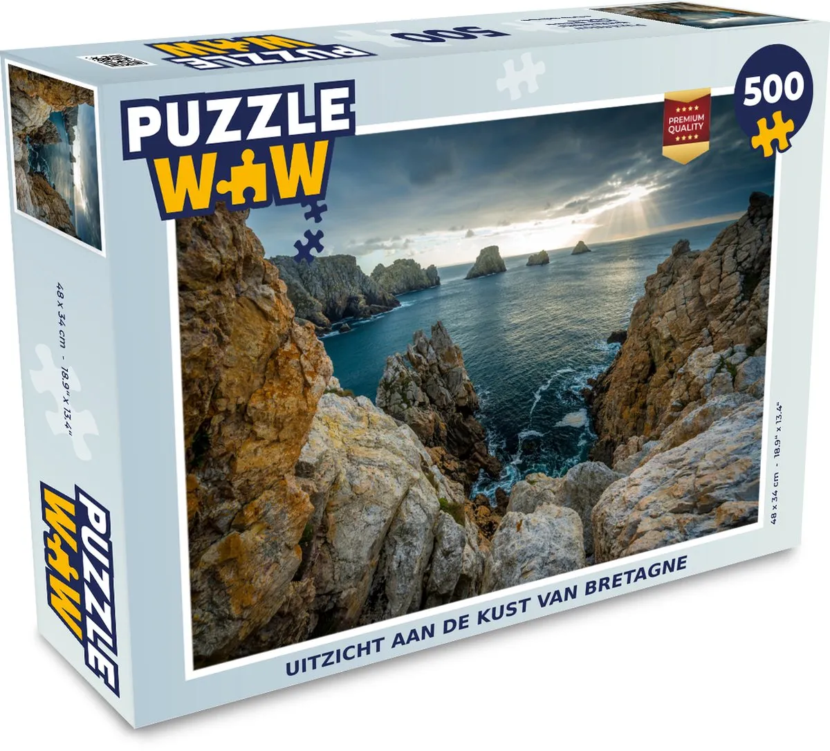PuzzleWow Legpuzzel Bretagne 500 Stuks - Multicolor