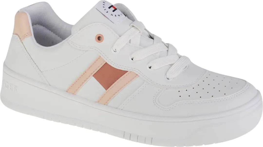 Tommy Hilfiger Low Cut Lace-Up Sneaker, voor meisje, Wit, Sneakers, maat: 40