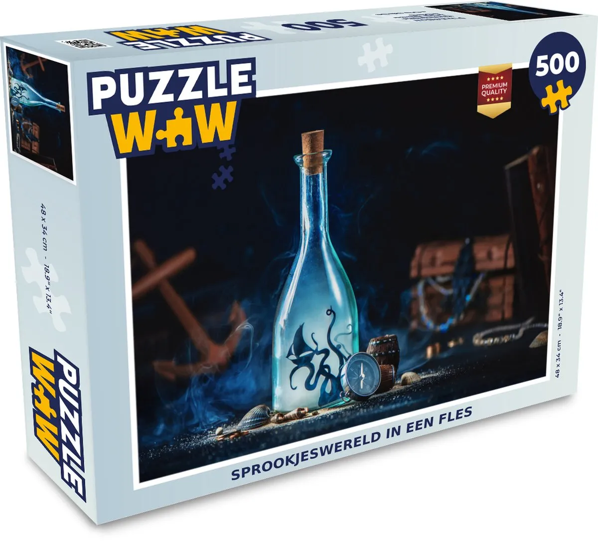 PuzzleWow Sprookjeswereld in een Fles Legpuzzel 500 Stuks - Multicolor