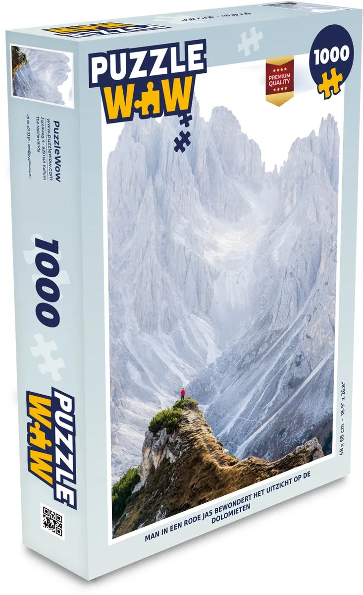 PuzzleWow Legpuzzel 1000 Stuks - Dolomieten Multicolor
