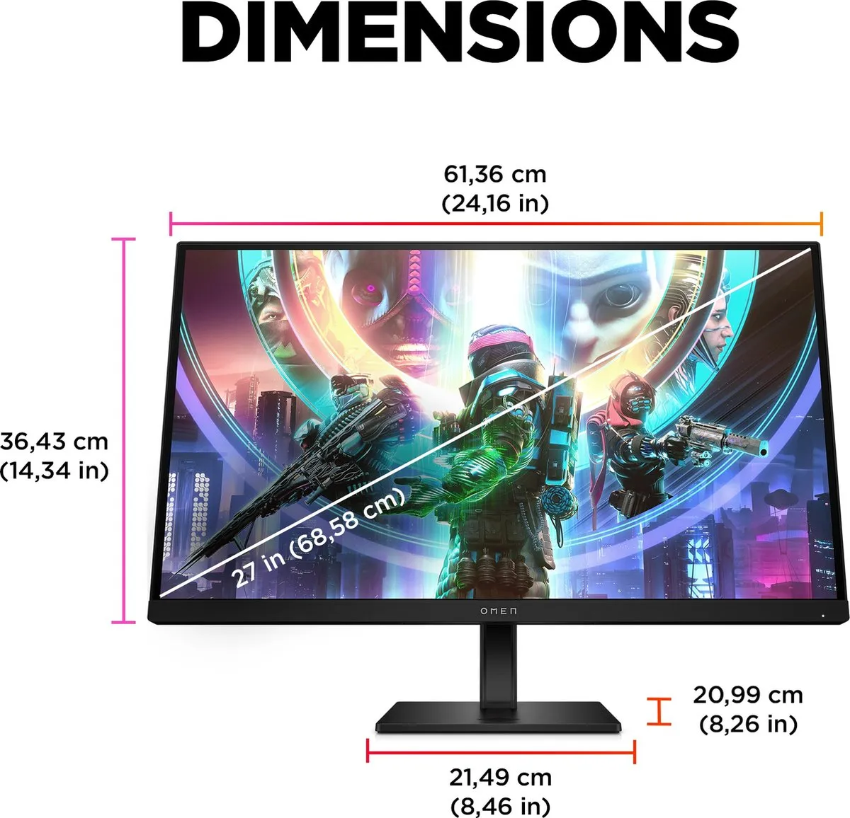 HP OMEN 27qs Monitor 27" 240Hz QHD
