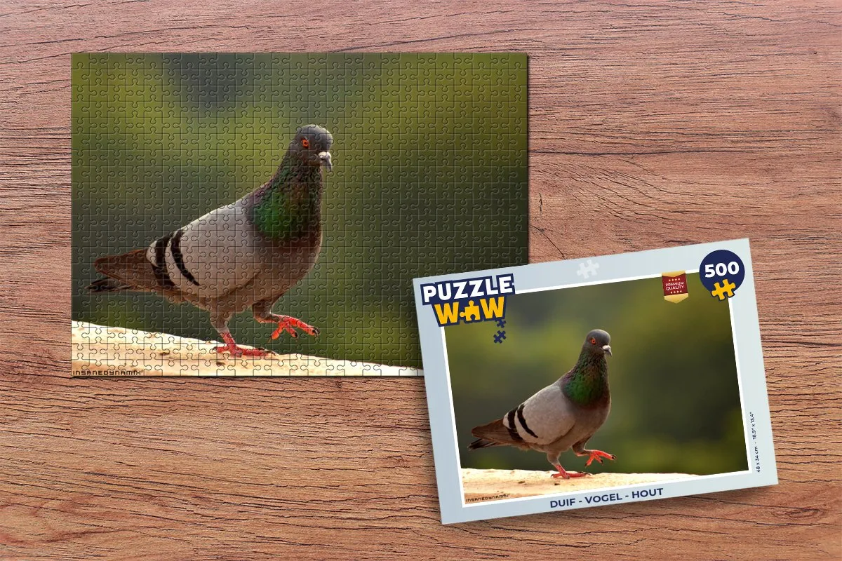 PuzzleWow Duif Vogel Legpuzzel 500 Stuks - Multicolor