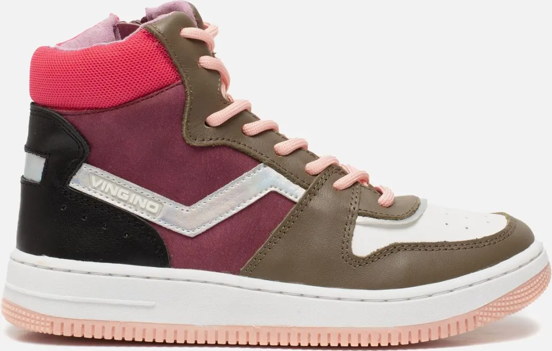 Vingino Senne Mid sneakers roze Leer