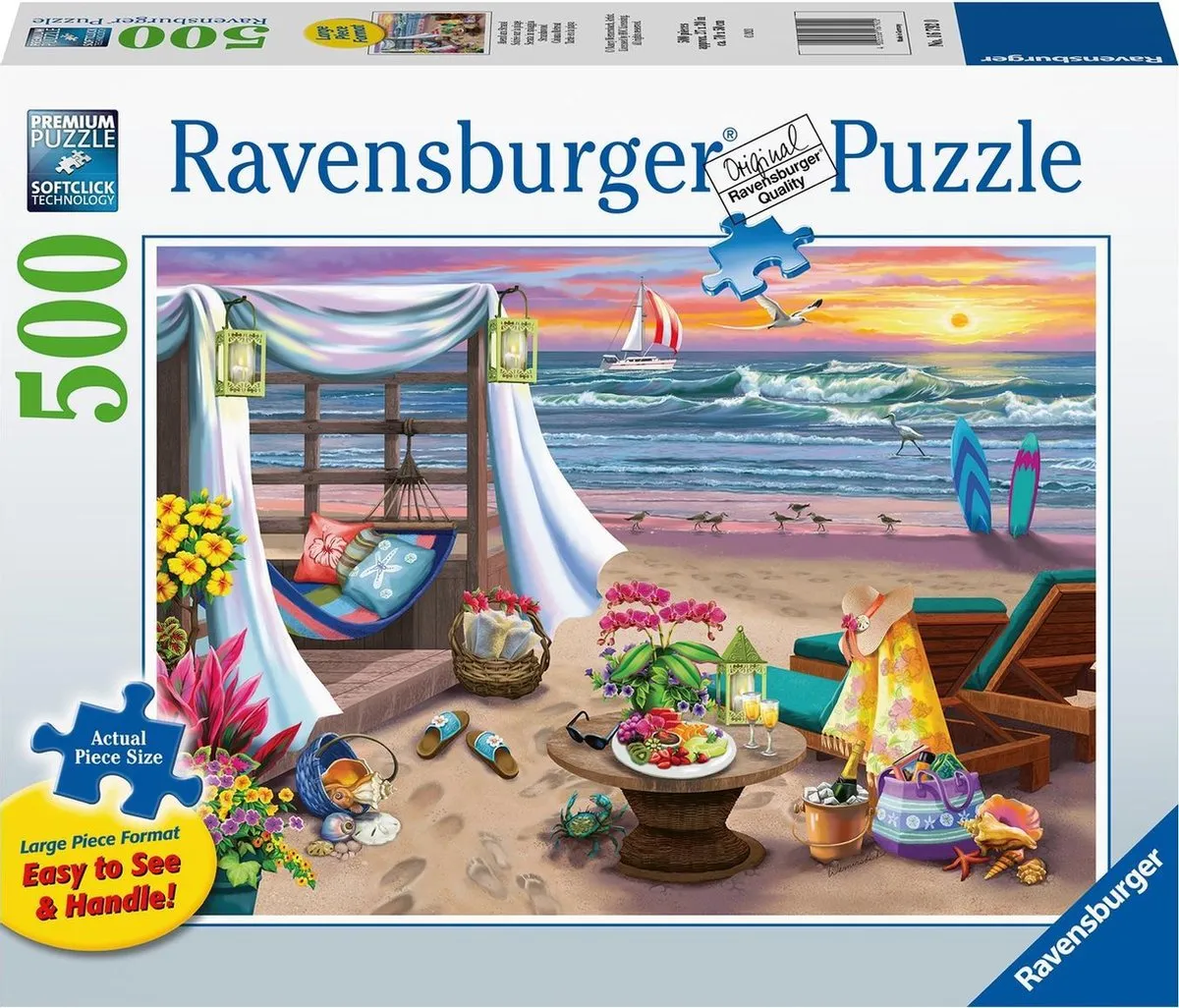 Ravensburger Strandavond Legpuzzel 500 Stuks - 167920