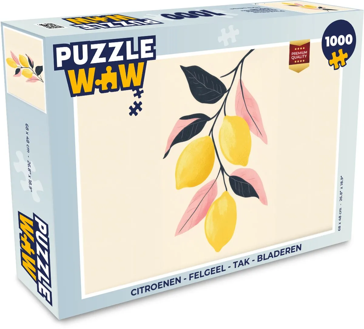 PuzzleWow Citroenen Legpuzzel 1000 Stuks - Felgeel