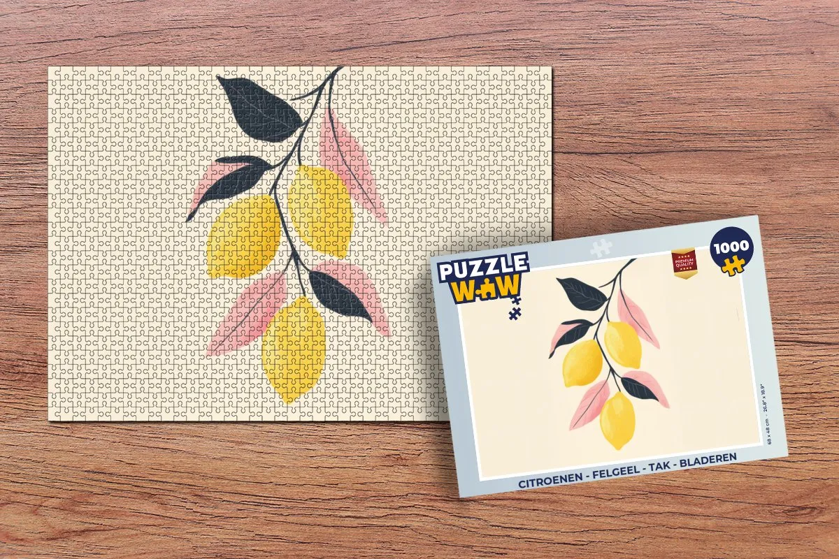 PuzzleWow Citroenen Legpuzzel 1000 Stuks - Felgeel