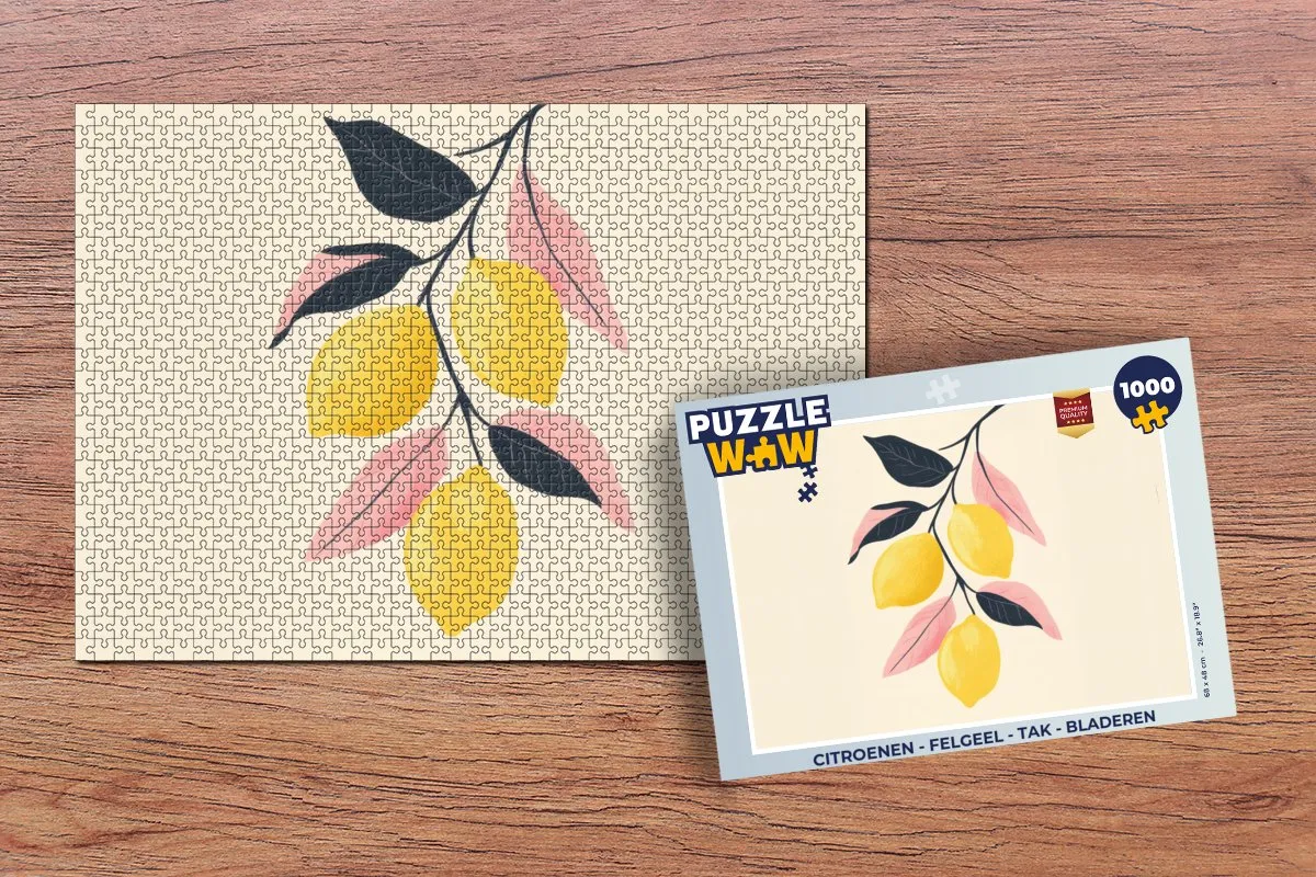 PuzzleWow Citroenen Legpuzzel 1000 Stuks - Felgeel