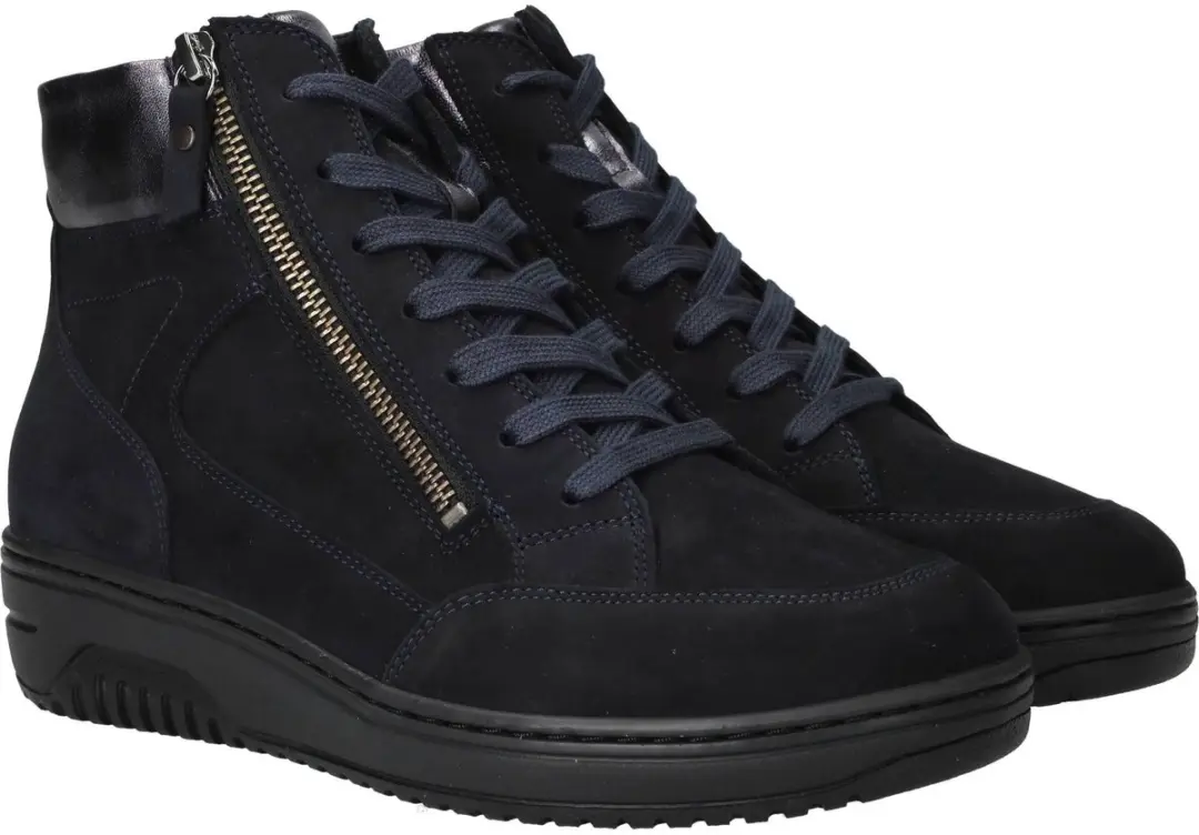 Hartjes - 172.1707/21 - Hoge sneakersVeterlaarzenDames veterschoenenDames sneakersHalf-hoge schoenen - Kleur: Blauw - Maat: 40 - afbeelding 6 van 6