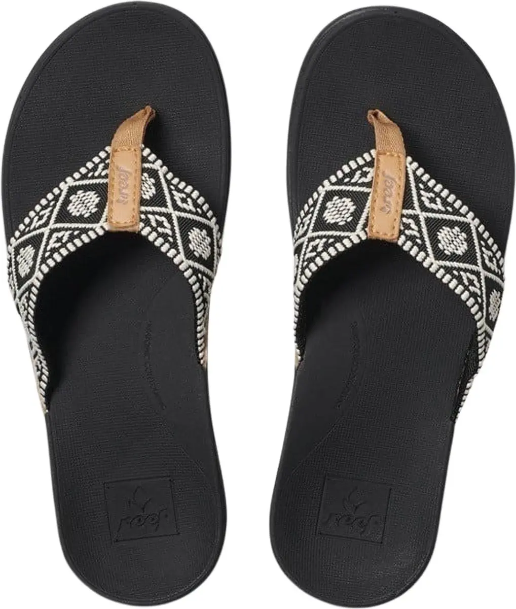 Reef Ortho Wovenblack/White Teenslipper - Zwart/Wit - Maat 42,5