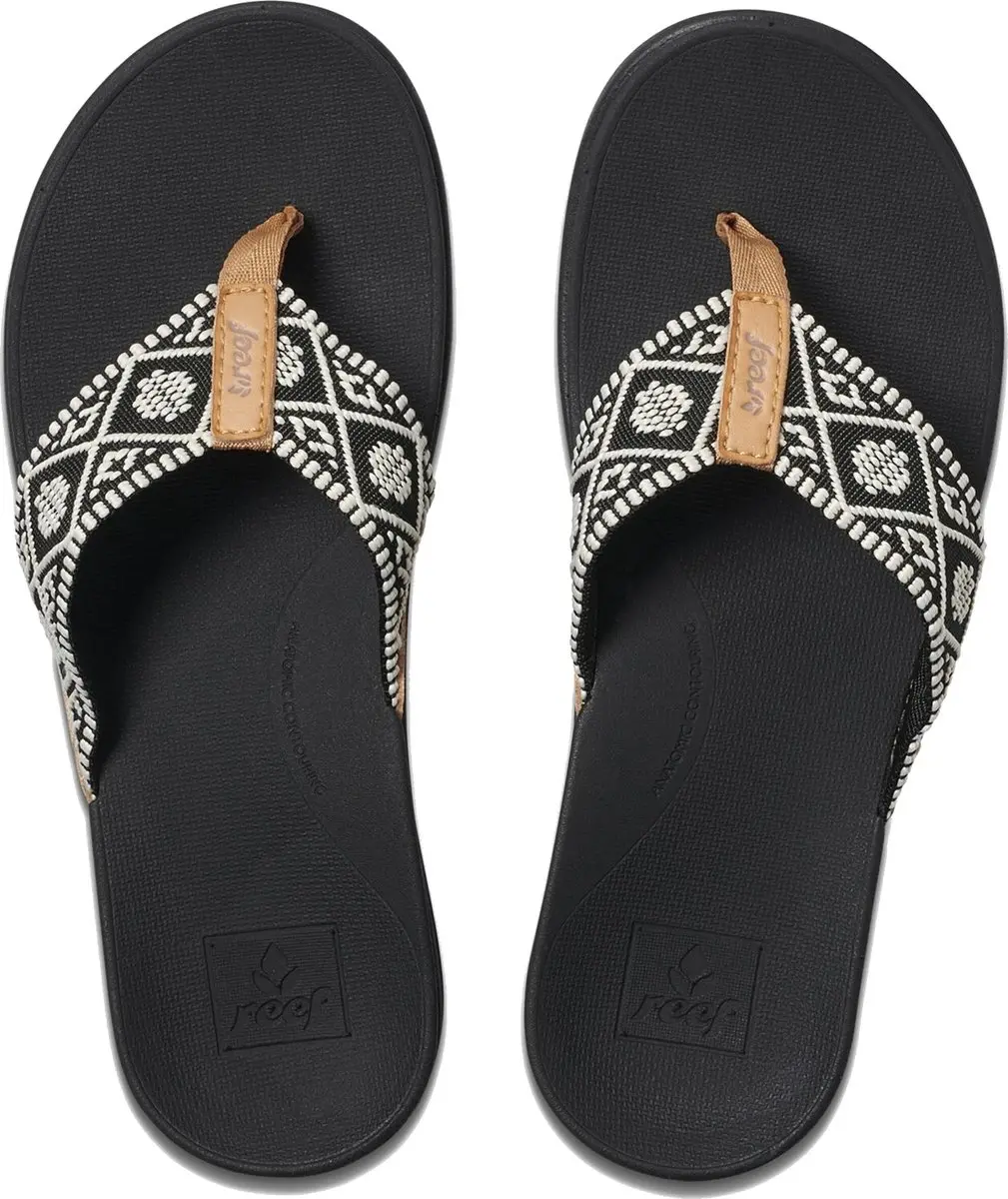 Reef Ortho Wovenblack/White Teenslipper - Zwart/Wit - Maat 42,5