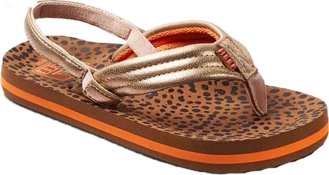 Reef Little Ahiwild Teenslipper 23 - Bruin/Goud - afbeelding 3 van 6