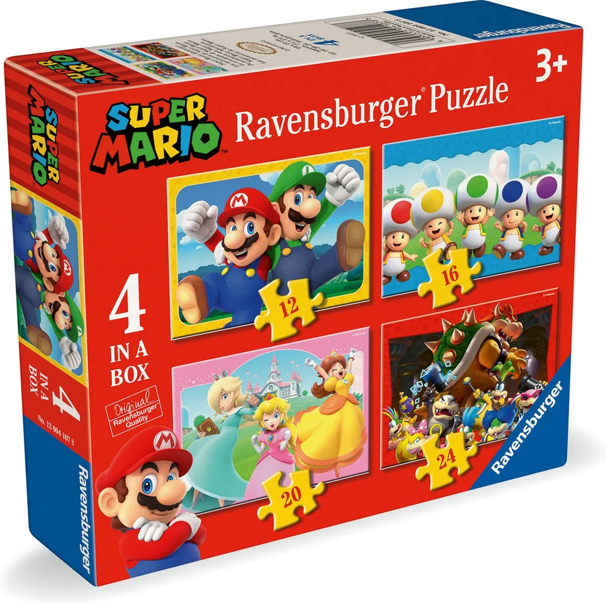 Ravensburger Super Mario 4-in-1 Puzzel - 196 Stukjes - Meerkleurig