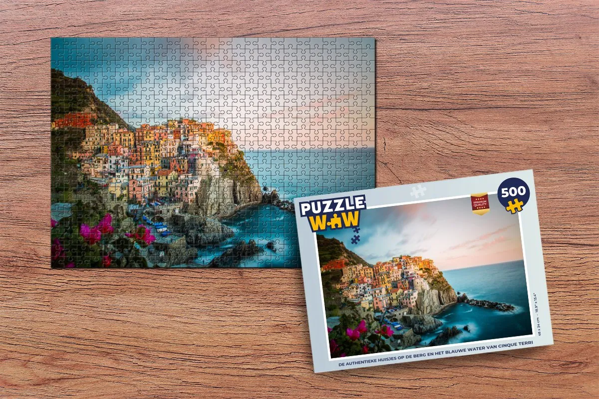 PuzzleWow Cinque Terre Legpuzzel 500 Stuks - Multicolor