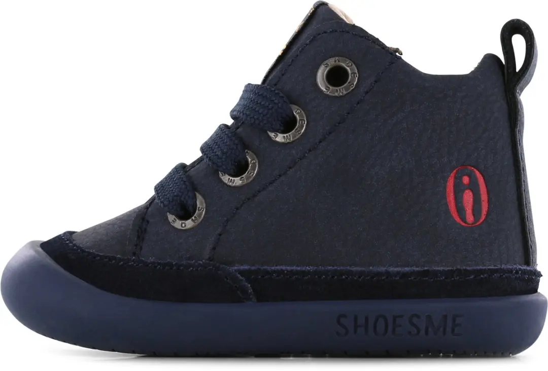 Shoesme Donkerblauwe Bootie Veterschoen Jongens - Leer - Maat 23 - afbeelding 3 van 6