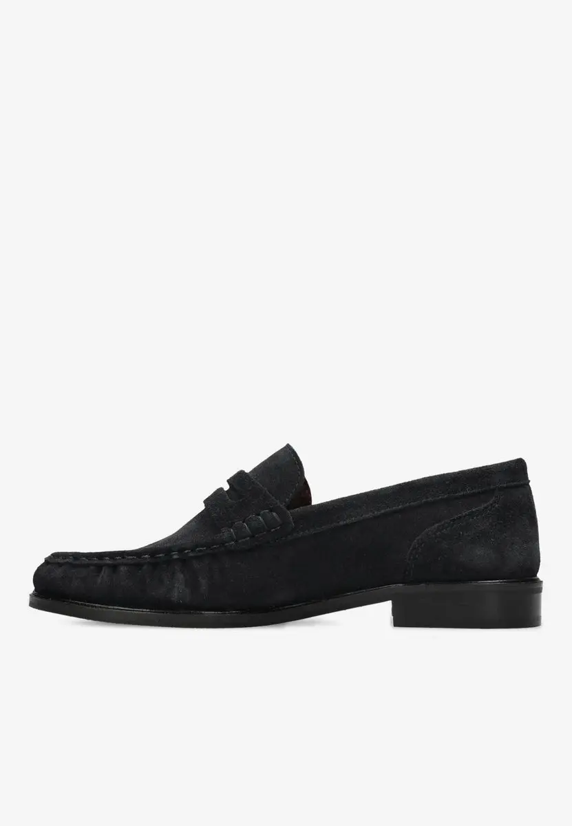Fred De La Bretoniere - BODIL BEAU Loafer Suede Navy - Maat 41