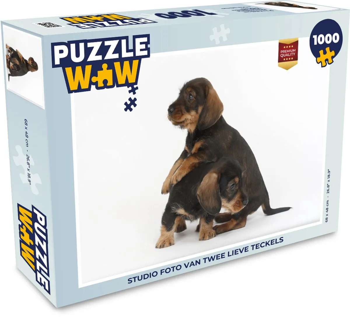 PuzzleWow Legpuzzel Teckels 1000 Stuks - Multicolor