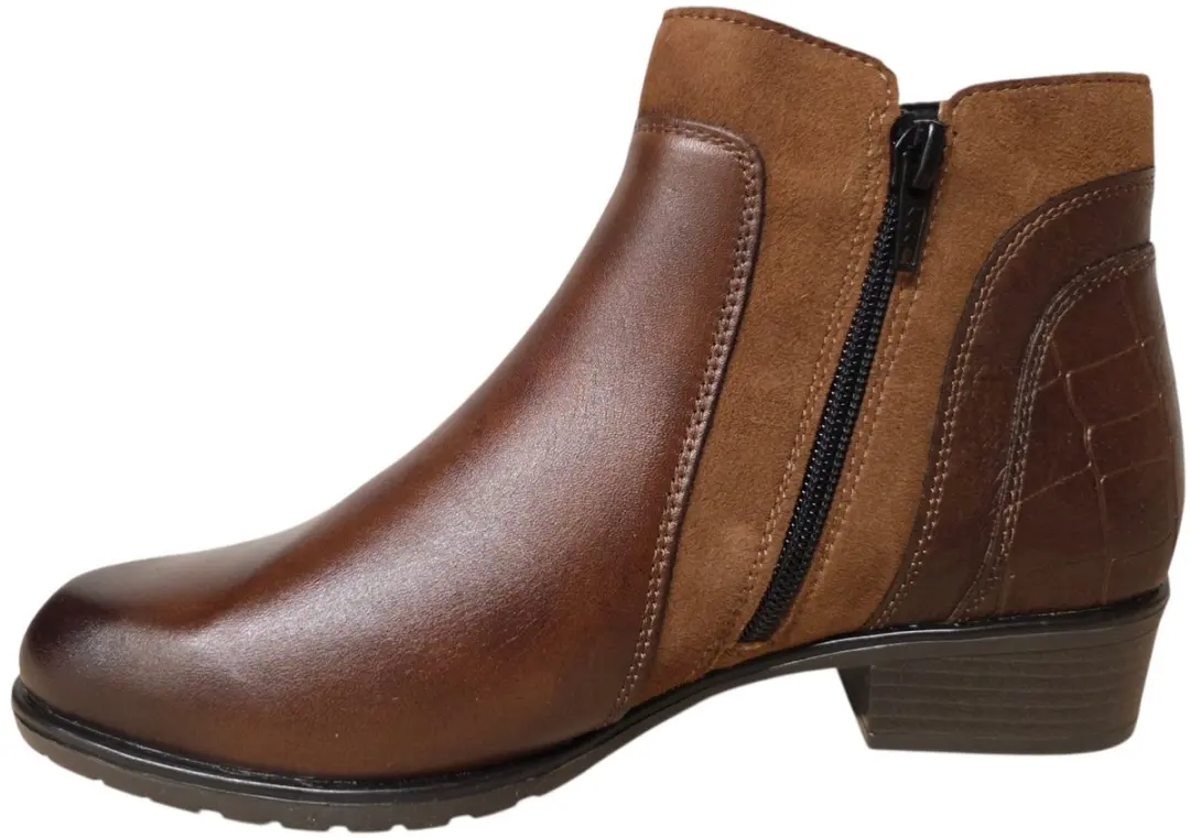 Remonte D6893 Enkellaarzen - Bruin Leer/Suede - 44 - afbeelding 4 van 6