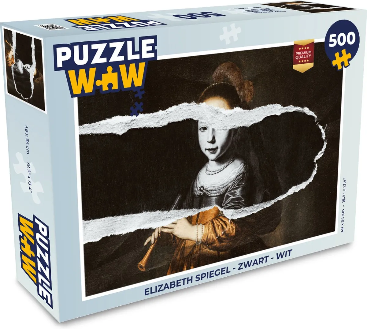 PuzzleWow Elizabeth Spiegel Legpuzzel 500 Stuks - Multicolor