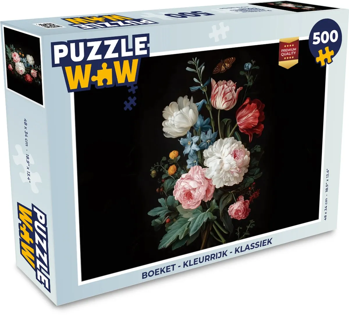 PuzzleWow Boeket Legpuzzel 500 Stuks - 8721406848455